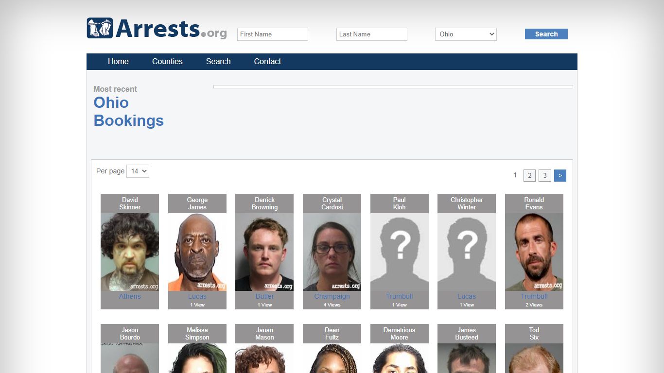 Ohio Arrests and Inmate Search